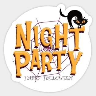 Halloween Night Party I Happy Halloween I Halloween Global Trendy Costumes Sticker